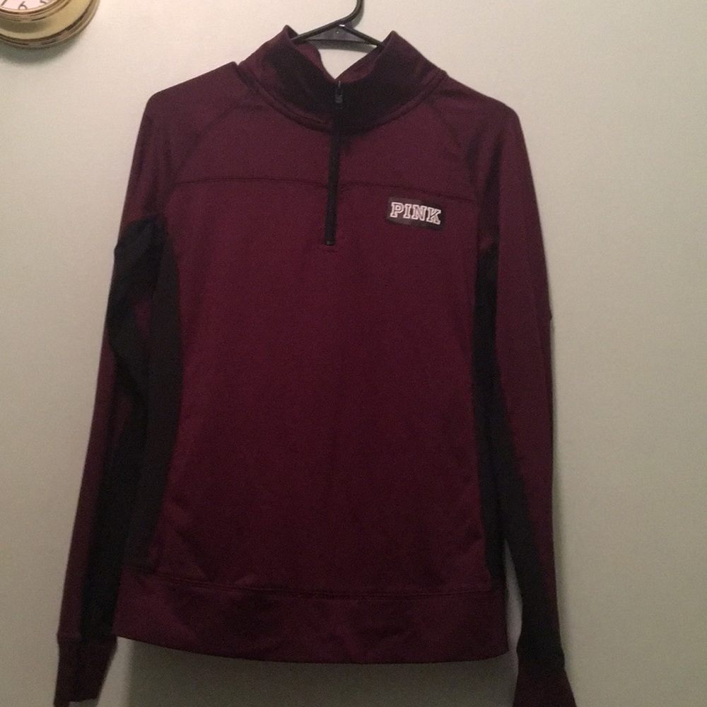 Pink sweatshirt half zip